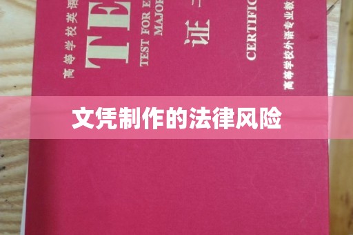 新和文凭制作的法律风险