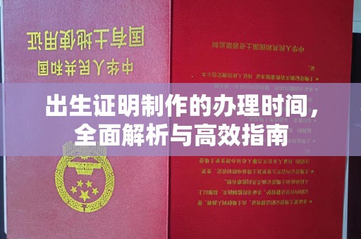 新和出生证明制作的办理时间，全面解析与高效指南