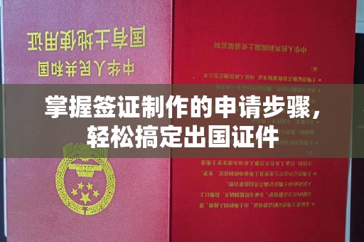 新和掌握签证制作的申请步骤，轻松搞定出国证件