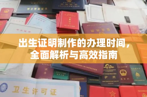 新和出生证明制作的办理时间，全面解析与高效指南