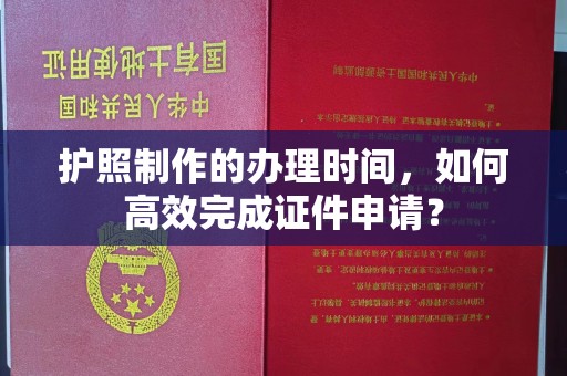 新和护照制作的办理时间，如何高效完成证件申请？