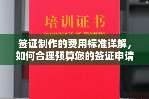 新和签证制作的费用标准详解，如何合理预算您的签证申请成本